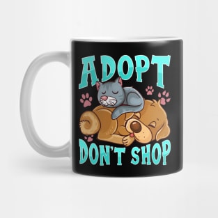 Adopt Don't Shop Cat & Dog Mug